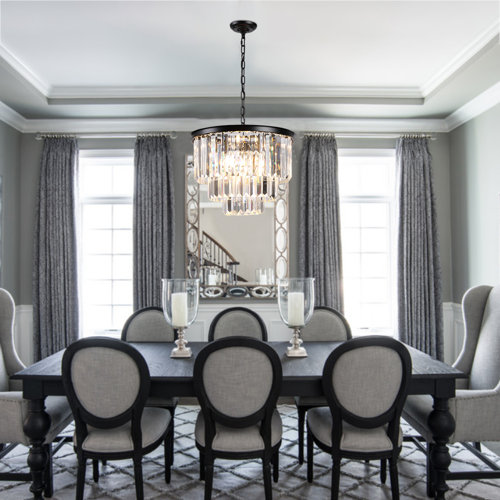 Greyleigh™ Castleford 6 Light Unique Tiered Faceted Glass Cascade